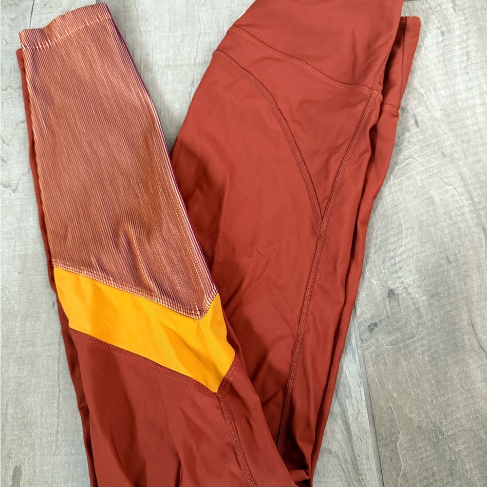 NYLORA women’s Rust and Yellow Leggings